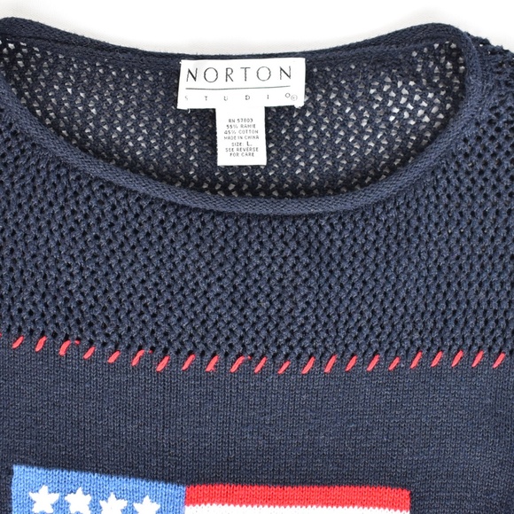 (Norton Studio) American Flag Sweater - Picture 6 of 8